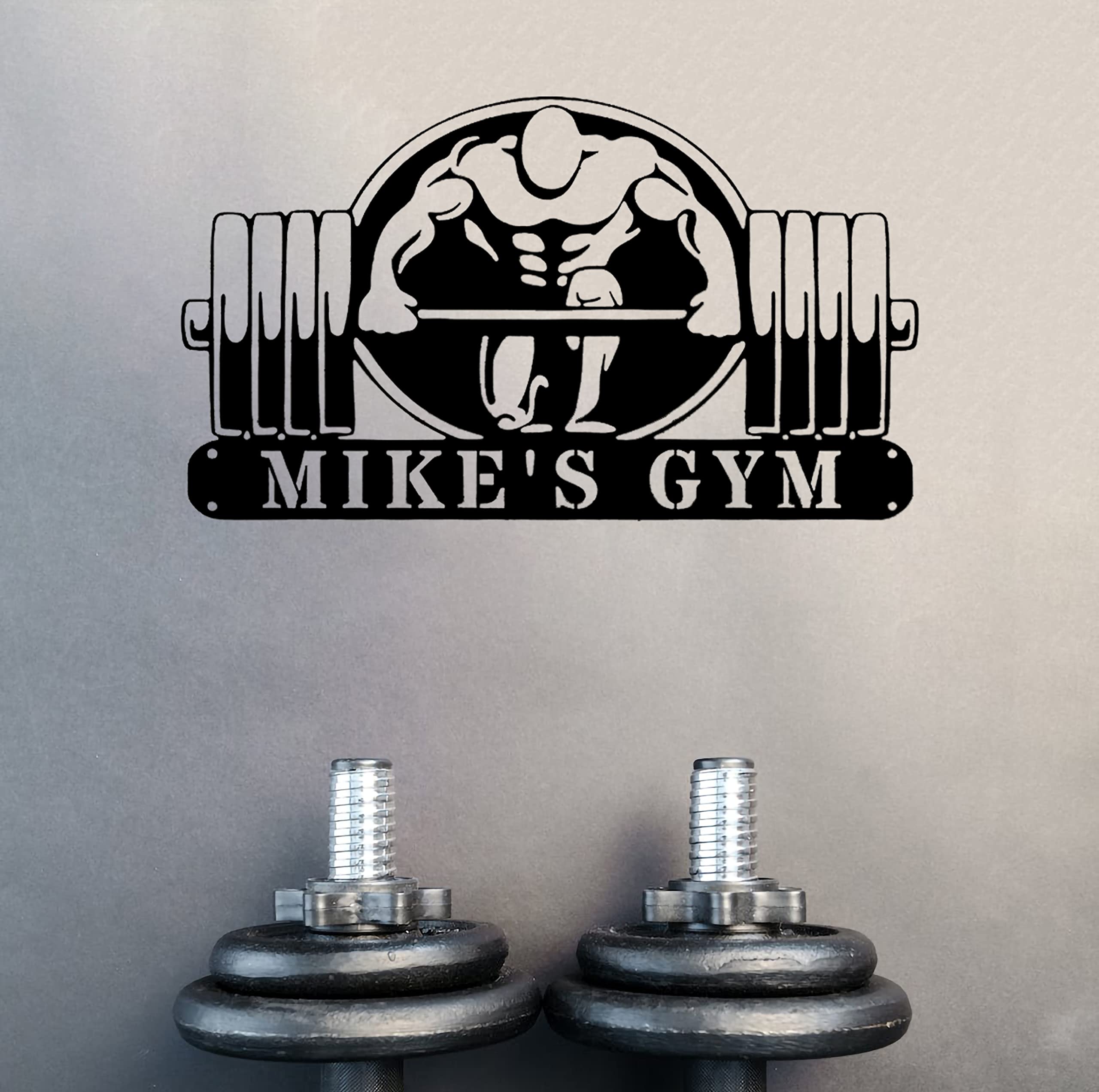 Custom Gym Metal Wall Signs - Personalized Fitness Wall Art for Home & Gym Decor - Weightlifting Gifts - Workout Room Sign | Perfect for Home Gyms, CrossFit Studios & Fitness Enthusiasts