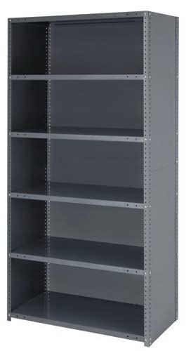 Ironman 5-Shelf Steel Storage Unit 36x12x39 - Secure Powder Coated Shelving for Garage & Office