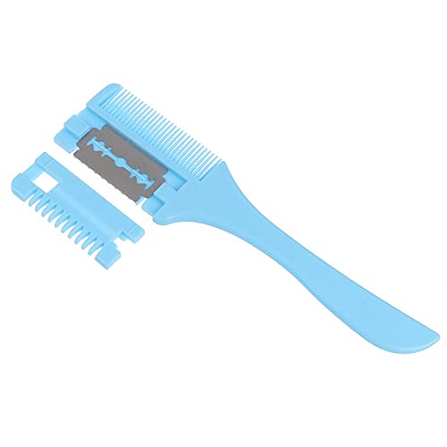 Frackson Professional Hair Thinning Comb - Blue Hair Cutter & Trimming Tool for Thin & Thick Hair - Stylist Razor Comb for Salon & Home Use - Perfect for Layering, Texturizing & Thinning Haircuts