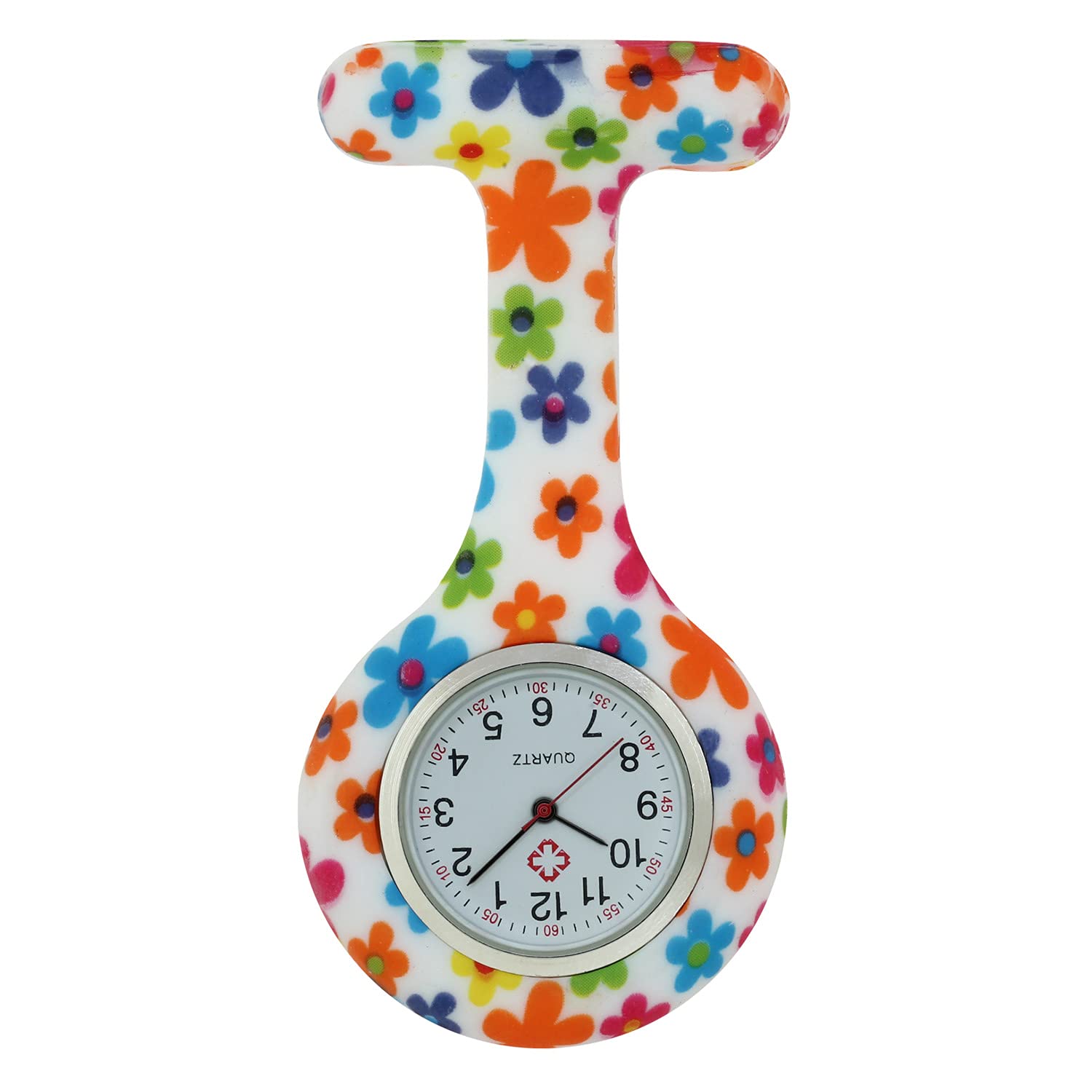 Stylish Nurse Watch - Printed Clip-On Fob Brooch Pendant Pocket Watch for Medical Professionals | Perfect for Nurses, Doctors & Healthcare Workers | Ideal for Hospital Shifts, Clinical Work & Medical Duties