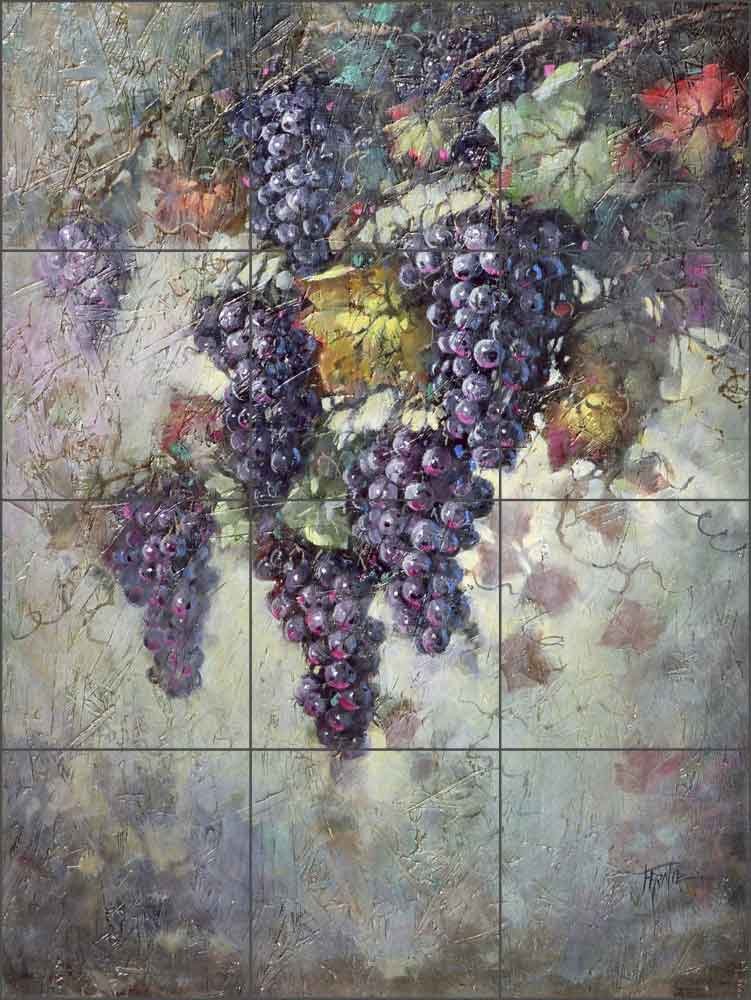 Fernie Parker Taite Grape Vine Ceramic Tile Mural - 17