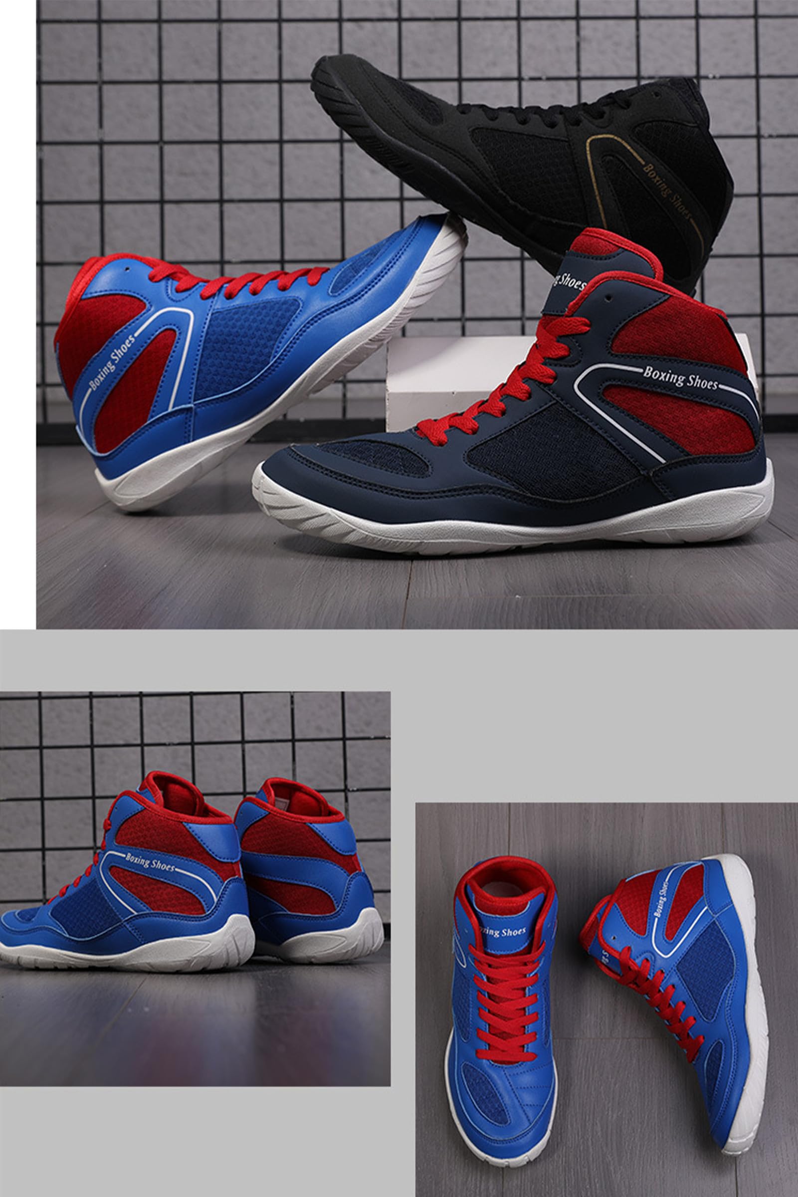 Kervaky Men's Wrestling & Boxing Shoes - Professional Lightweight Breathable Training Shoes for Weightlifting, Fitness & MMA - Perfect for Gym, CrossFit & Martial Arts