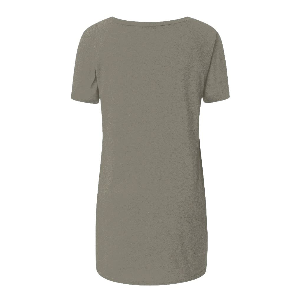 Plus Size Women's Tunic Tops - Crew Neck Short Sleeve Blouse for Leggings | Dressy Casual Ladies Tops for Work, Weekend & Everyday Wear