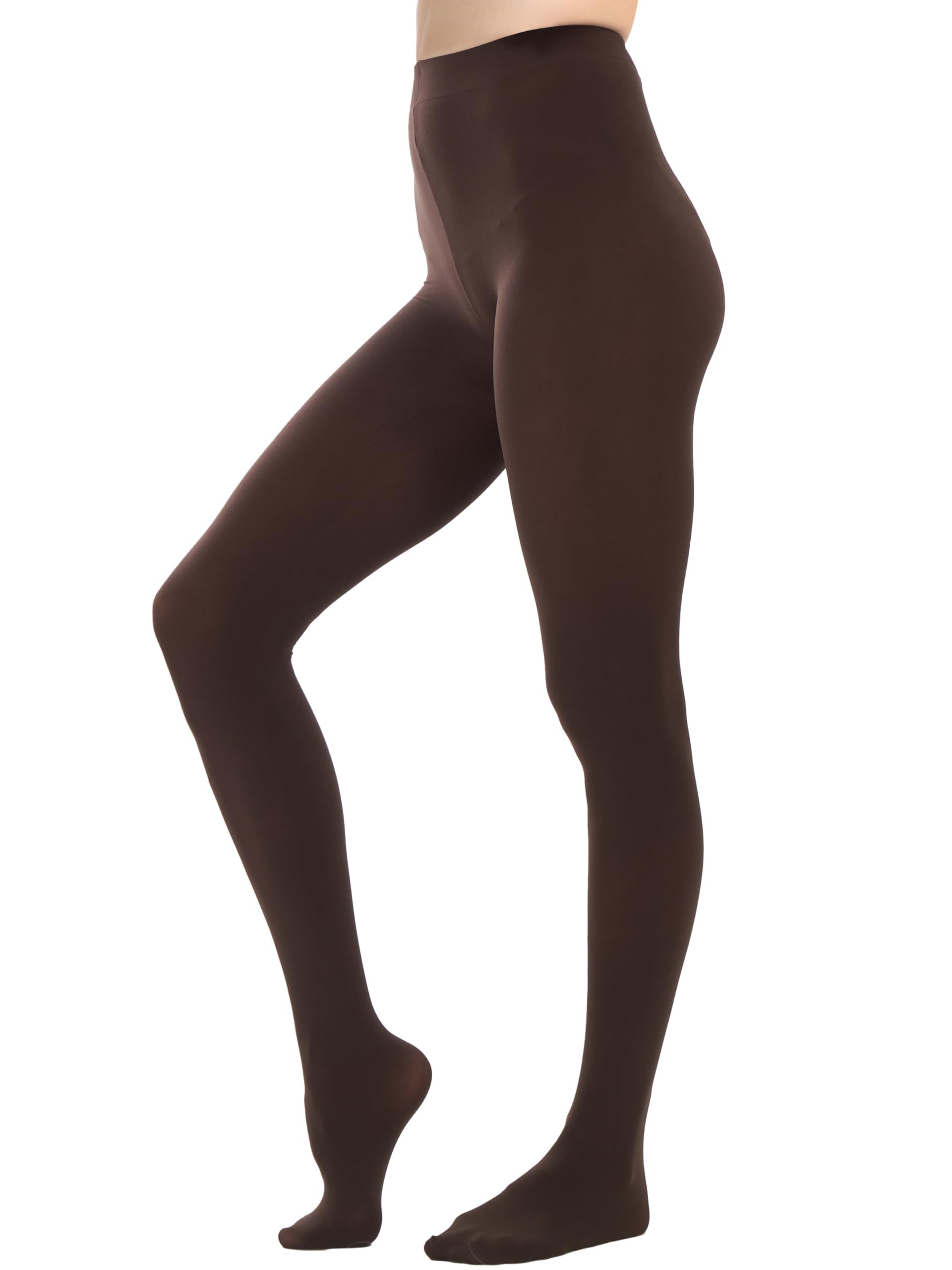 HeyUU Women's 80D Ultra Soft Opaque Tights - High Waist Solid Color Footed Pantyhose (29 Color Options) for Work, Daily Wear & Winter Outfits