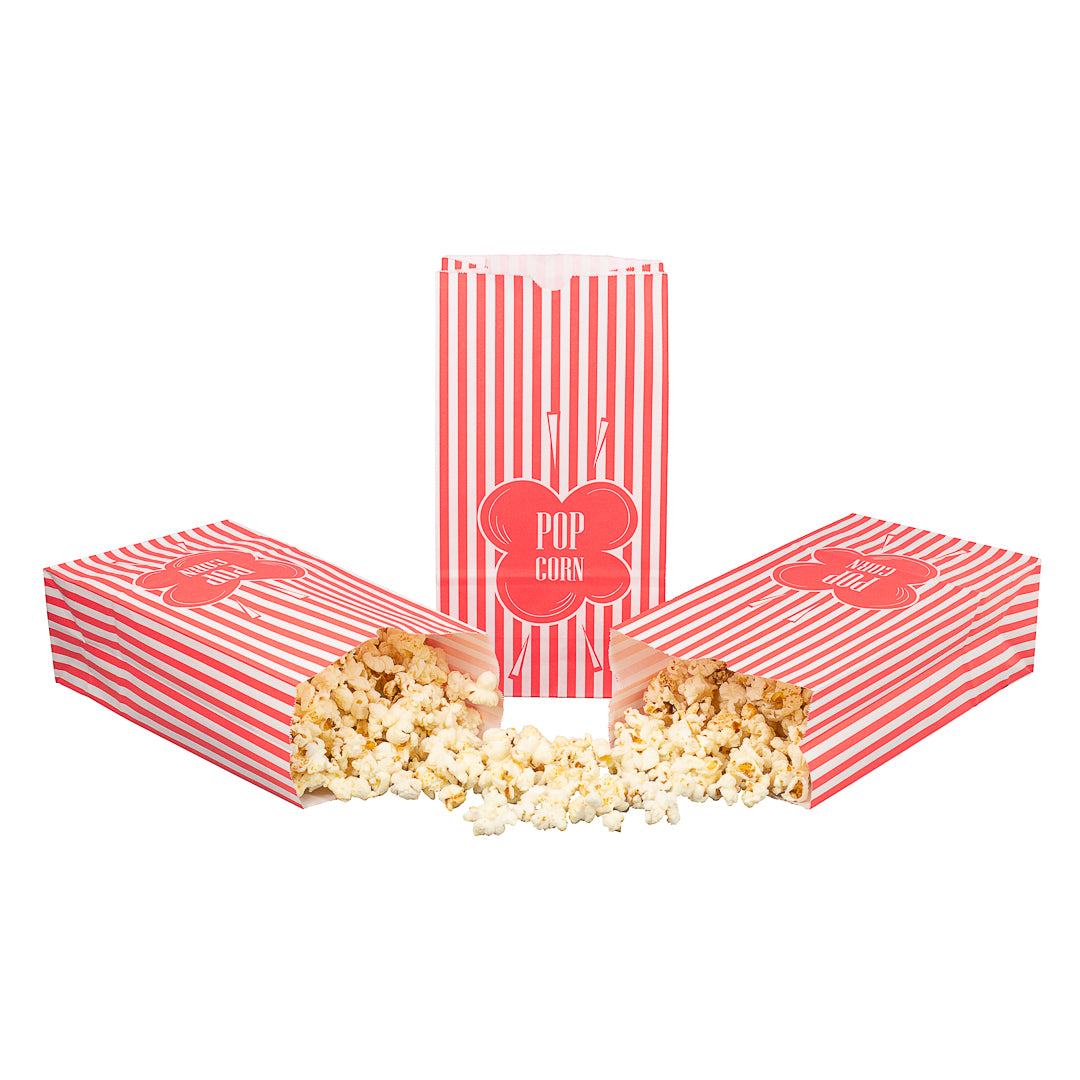 Bag Tek 2 oz Red Paper Popcorn Bags - 5.25