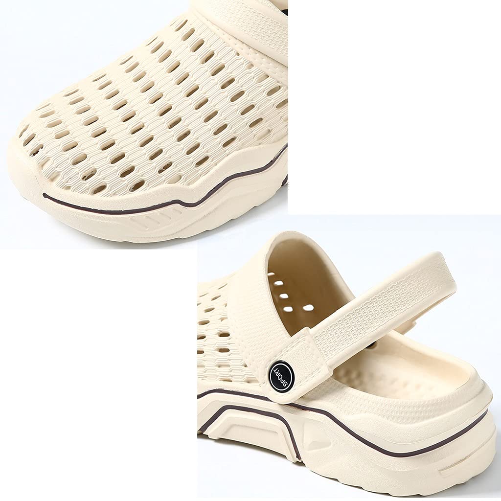 **Men's Classic Lined Clog Garden Shoes - Lightweight Slip-On Mules Sandals with Arch Support | Ultra Soft & Comfortable for All-Day Wear | Unisex Outdoor Walking Slippers for Summer, Beach, and Yard Work**