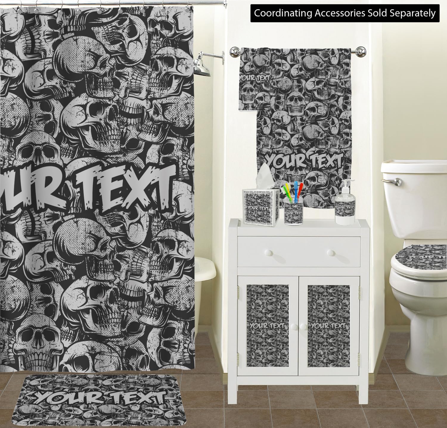 Custom Skull Tissue Box Cover - Personalized Home Decor for Halloween, Gothic & Horror Theme Rooms | Unique Gift Idea for Skull Lovers