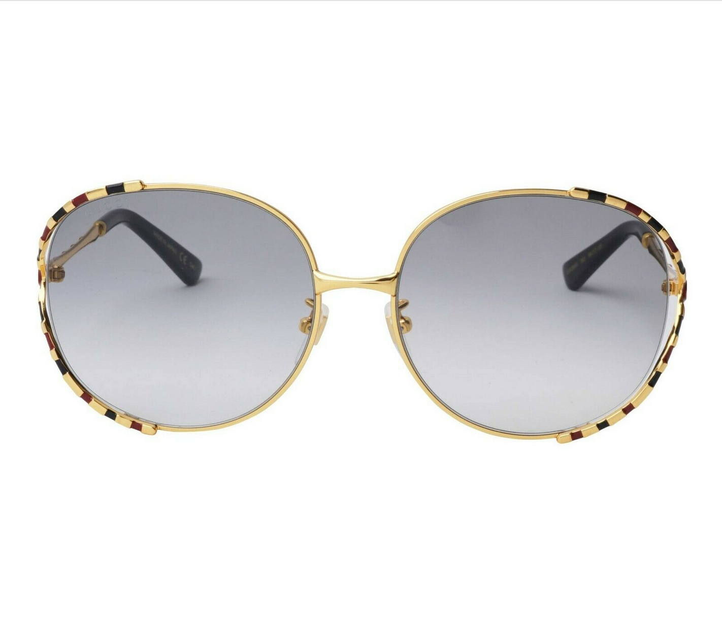 Gucci GG 0595S 002 Gold/Gray Gradient Polarized Sunglasses for Women - Luxury Designer Shades for Driving, Beach & Outdoor Fashion