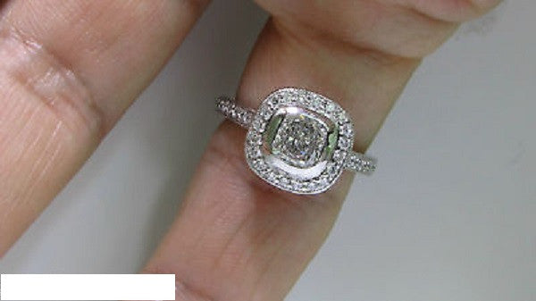 GIA Certified 2.63 Carat Halo Cushion Cut Diamond Engagement Ring in Platinum I/VS1 - Perfect for Proposals, Weddings & Anniversary Gifts
