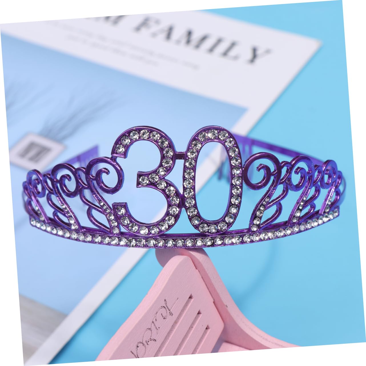 HAKIDZEL 16th Birthday Tiara Headband - Sparkling Rhinestone Princess Crown for Women's Sweet 16 Party, Prom Decorations & Birthday Celebrations | Elegant Purple Headwear for Cake Toppers & Special Occasions