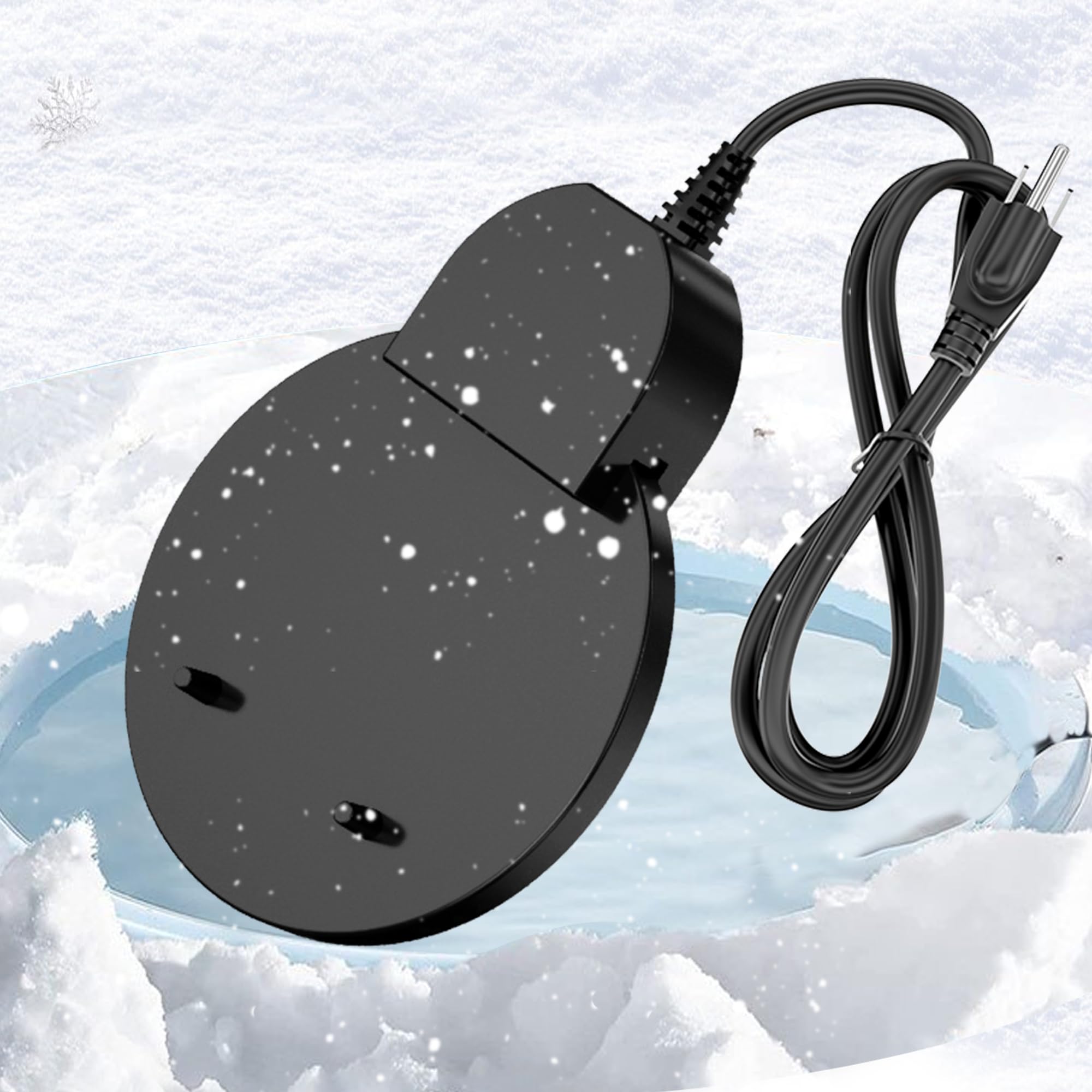 Upgraded Cast Aluminum Bird Bath Heater & Chicken Water Warmer - 150W Submersible Pond Deicer with 9.8FT Waterproof Cord, Teflon Coating & Thermostat Control - Perfect for Winter Bird Baths, Poultry Water Troughs & Small Garden Ponds