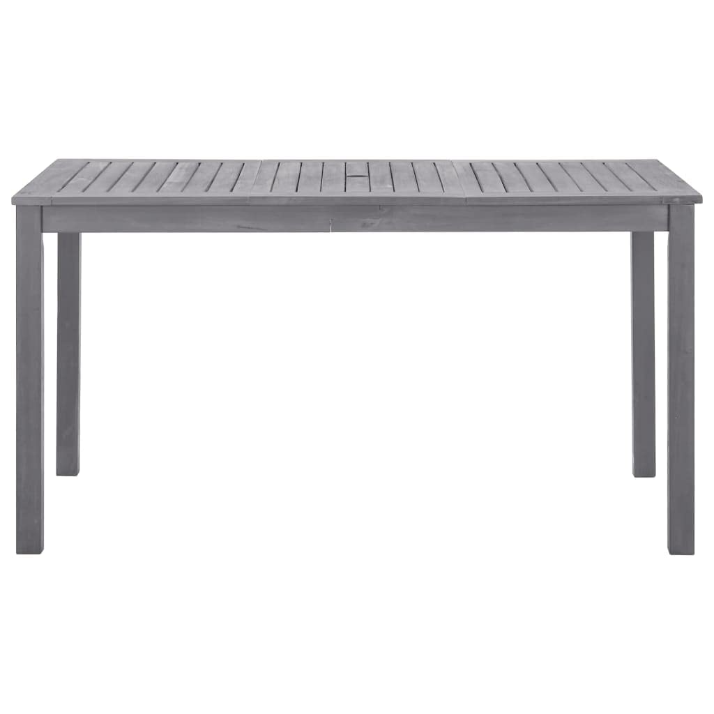 Acacia Wood Patio Dining Table - Gray Wash Outdoor Garden Table for Dining, Entertaining & Relaxing | Weather-Resistant Solid Wood Construction for Backyard, Deck & Poolside Use