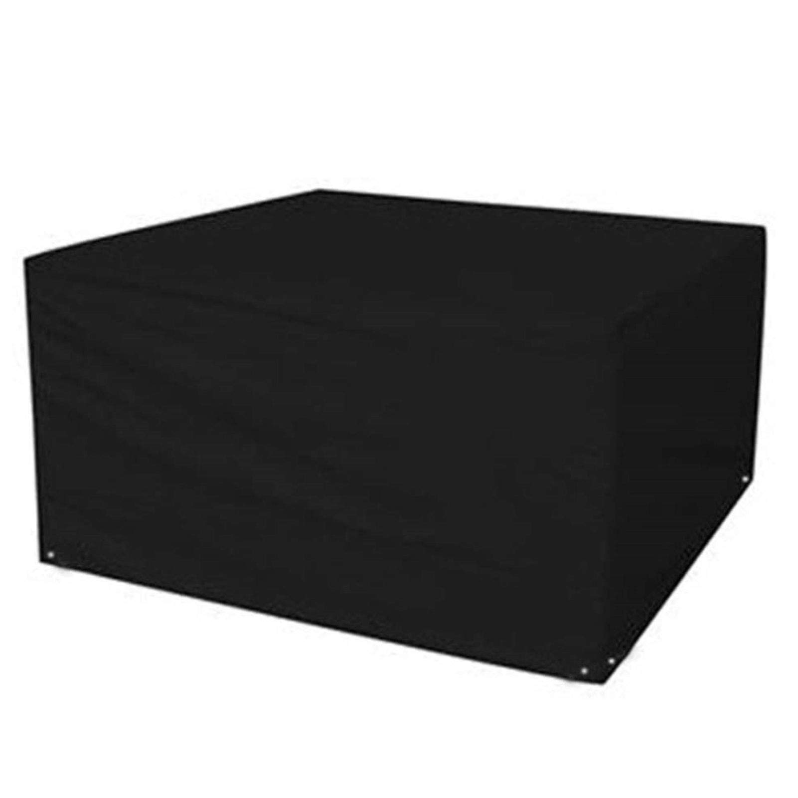 Waterproof 123x123x74cm Patio Furniture Cover for Garden Dining Set - 210D Oxford Cloth, Dustproof & All-Weather Protection (Black) - Perfect for Outdoor, Backyard, and Poolside Use