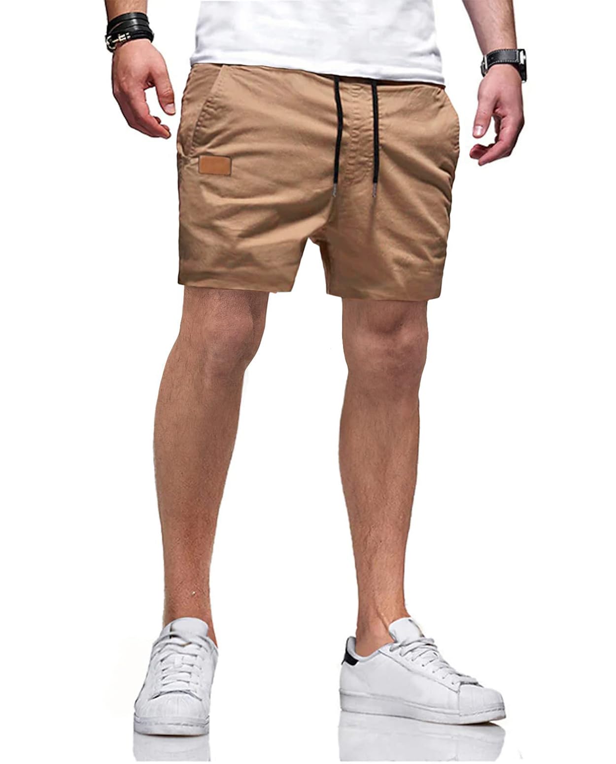 Landtown Men's Casual Cotton Cargo Shorts with Multiple Pockets - Breathable Athletic Workout Golf Summer Beach Shorts for Outdoor Activities, Travel & Relaxation