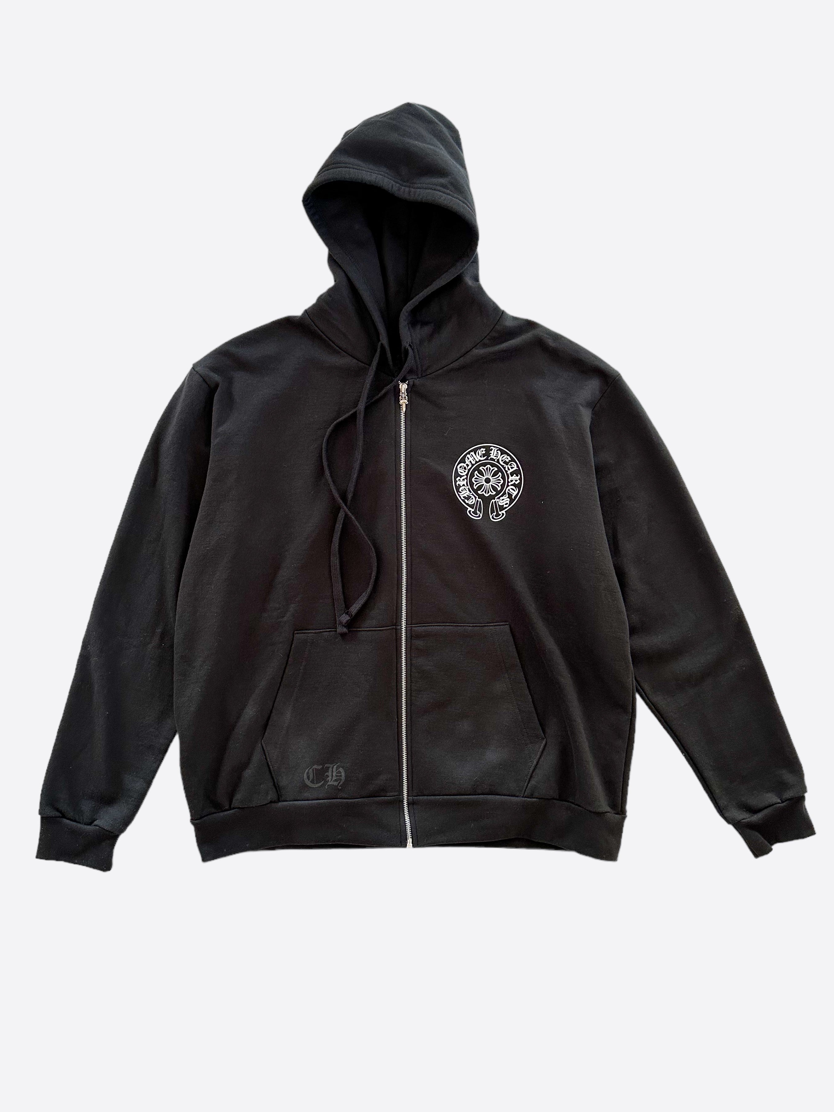 Chrome Hearts Black & White Seoul Horseshoe Logo Hoodie - Stylish Streetwear for Men & Women | Perfect for Casual Outfits, Urban Fashion & Everyday Wear