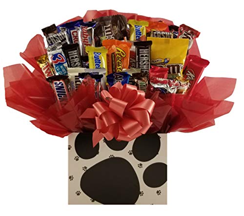 Big Paw Dog Chocolate Candy Bouquet Gift Basket Box - Perfect Birthday, Get Well, Thank You, Congratulations & Christmas Gift for Family, Friends & Business Clients | Ideal for Pet Lovers, Office Celebrations & Special Occasions