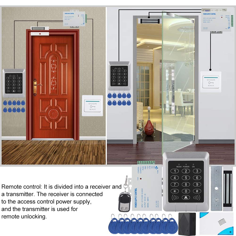 Sonew Smart Door Access Control System - Electric Magnetic Door Lock with Keypad, 180kg Magnetic Lock, Doorbell & Remote Control for Home & Office Security | Ideal for Apartments, Gated Communities & Business Entrances