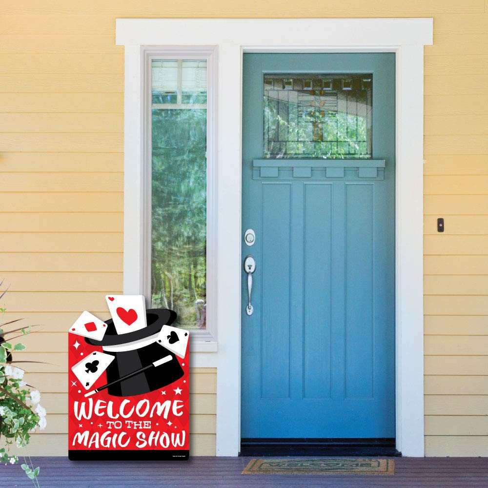 Big Dot of Happiness Ta-Da Magic Show Party Decorations - Magical Birthday Welcome Yard Sign for Kids Birthday Party, Baby Shower & Themed Events