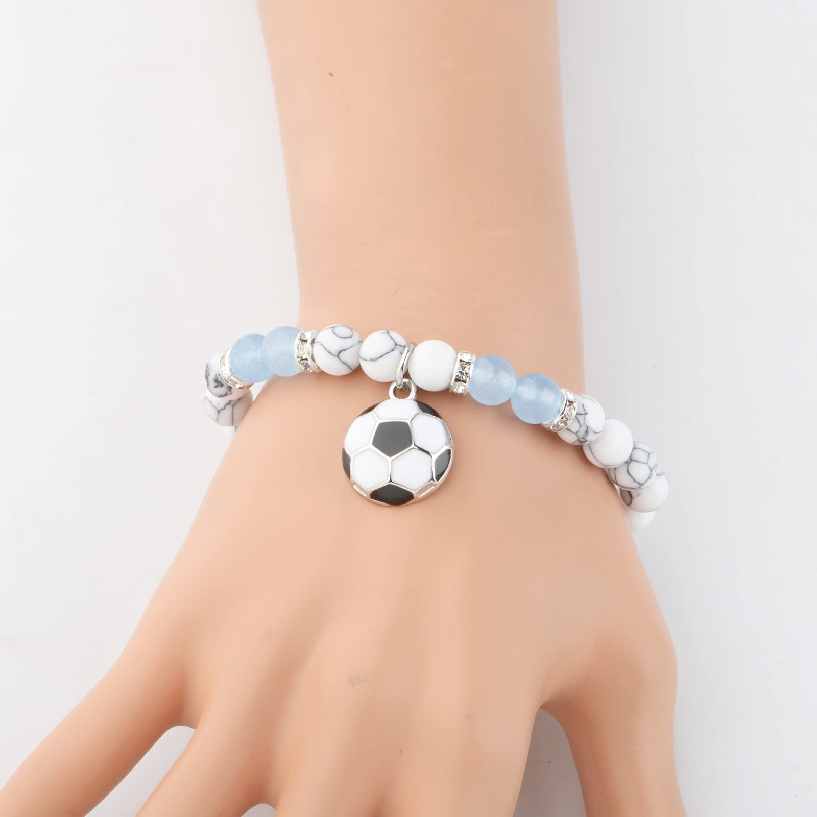MYOSPARK Soccer Girl Bracelet - Inspirational Soccer Jewelry Gift for Women Players, Fans & Team Members - Perfect for Games, Training & Soccer Enthusiasts