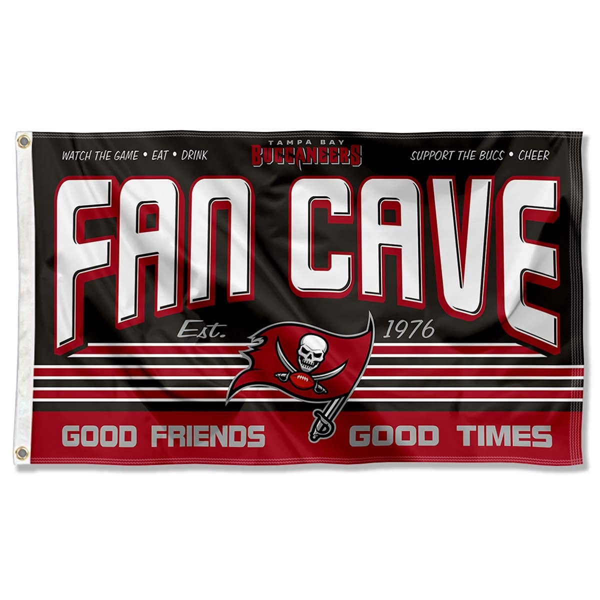 WinCraft Tampa Bay Buccaneers NFL Team Fan Cave Banner Flag - Perfect for Game Day Decor, Man Cave, Tailgating & Home Sports Room