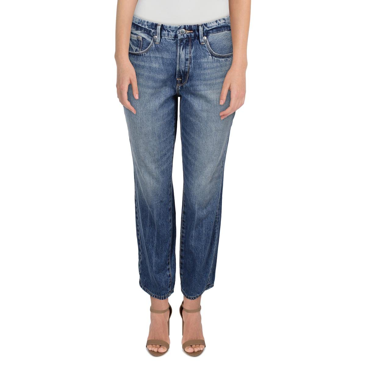 Good American Women's Vintage 5-Pocket Medium Wash Jeans - Classic Denim for Casual Outfits & Everyday Wear