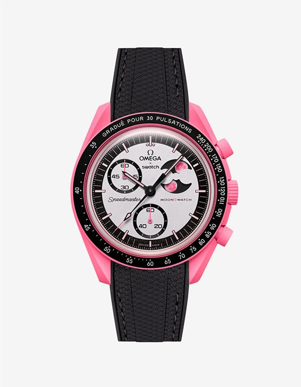 Original Omega X Swatch MoonSwatch Mission to The Pink Moonphase Rubber Watch Strap - Replacement Band for Stylish & Comfortable Wear - Perfect for Casual, Sports & Everyday Use