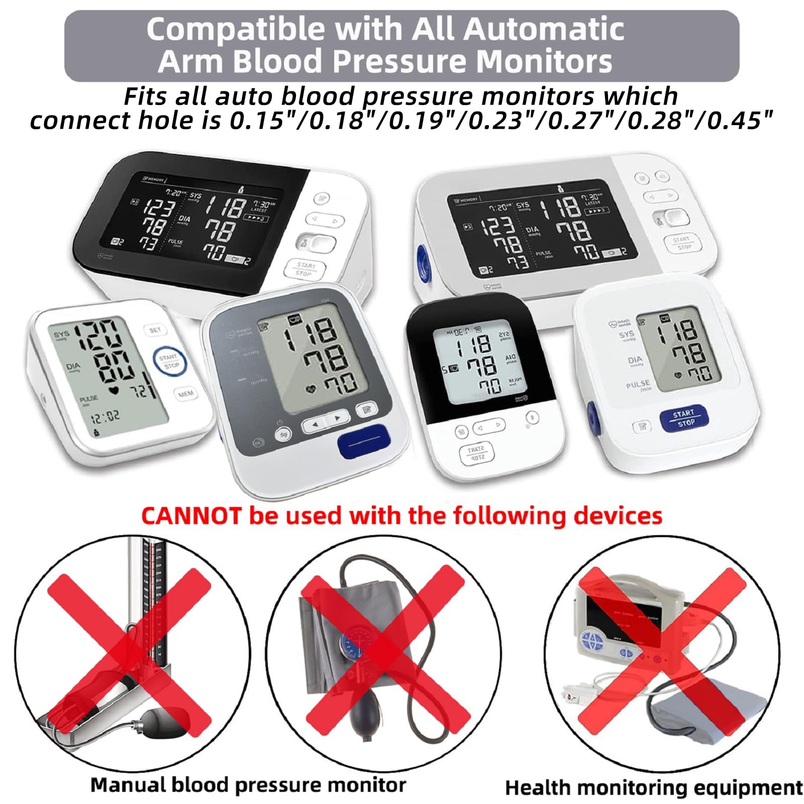 **Extra Large Blood Pressure Cuff 9”-26” (22-66CM) – XXXL Cuff Compatible with Omron BP Monitor, Replacement for Adult Big Arm – Includes 7 Connectors – Ideal for Home Health Monitoring & Medical Use**