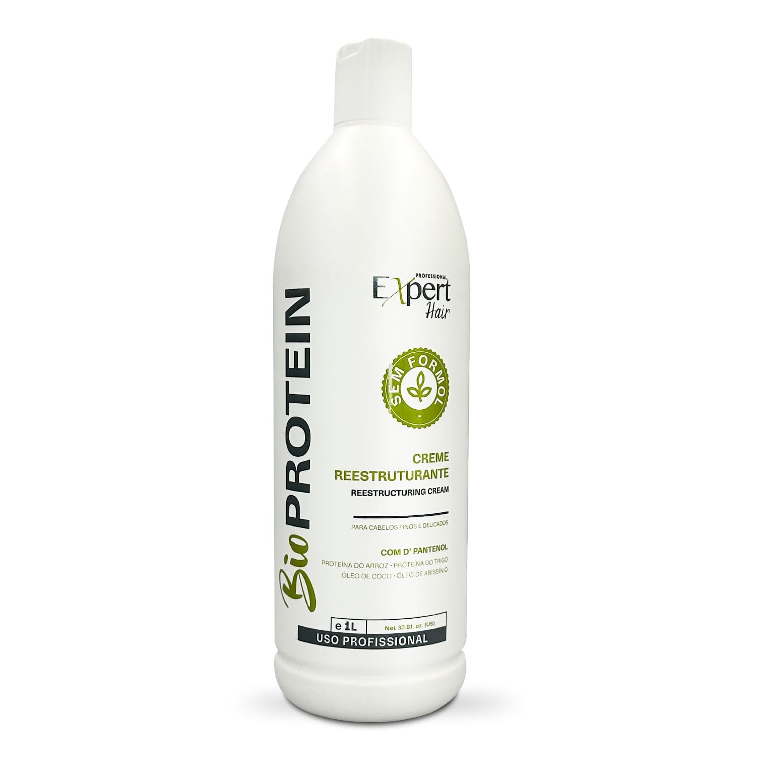 Brazilian Keratin Hair Treatment - Organic Bio Protein Expert (1kg/35.3 oz) for All Hair Types | Formaldehyde-Free, Strengthens & Smooths Hair | Reduces Frizz, Moisturizes & Softens | Perfect for Salon Use & At-Home Hair Care