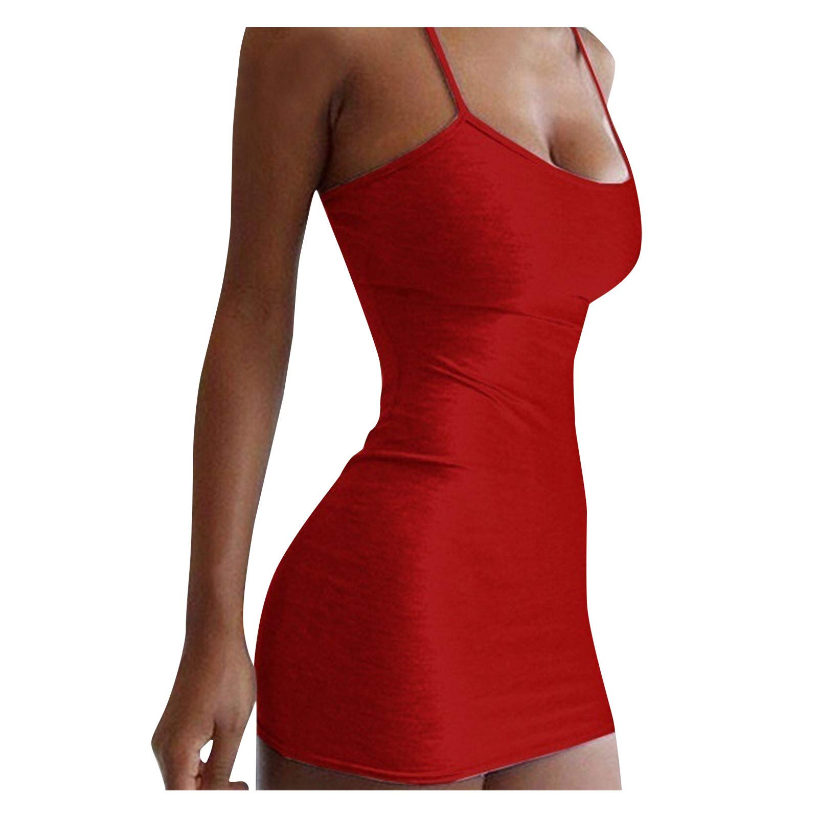 Sexy Sleeveless Summer Mini Dress for Women - Slim Fit Tank Top Long Dress - Perfect for Beach, Vacation & Casual Outings