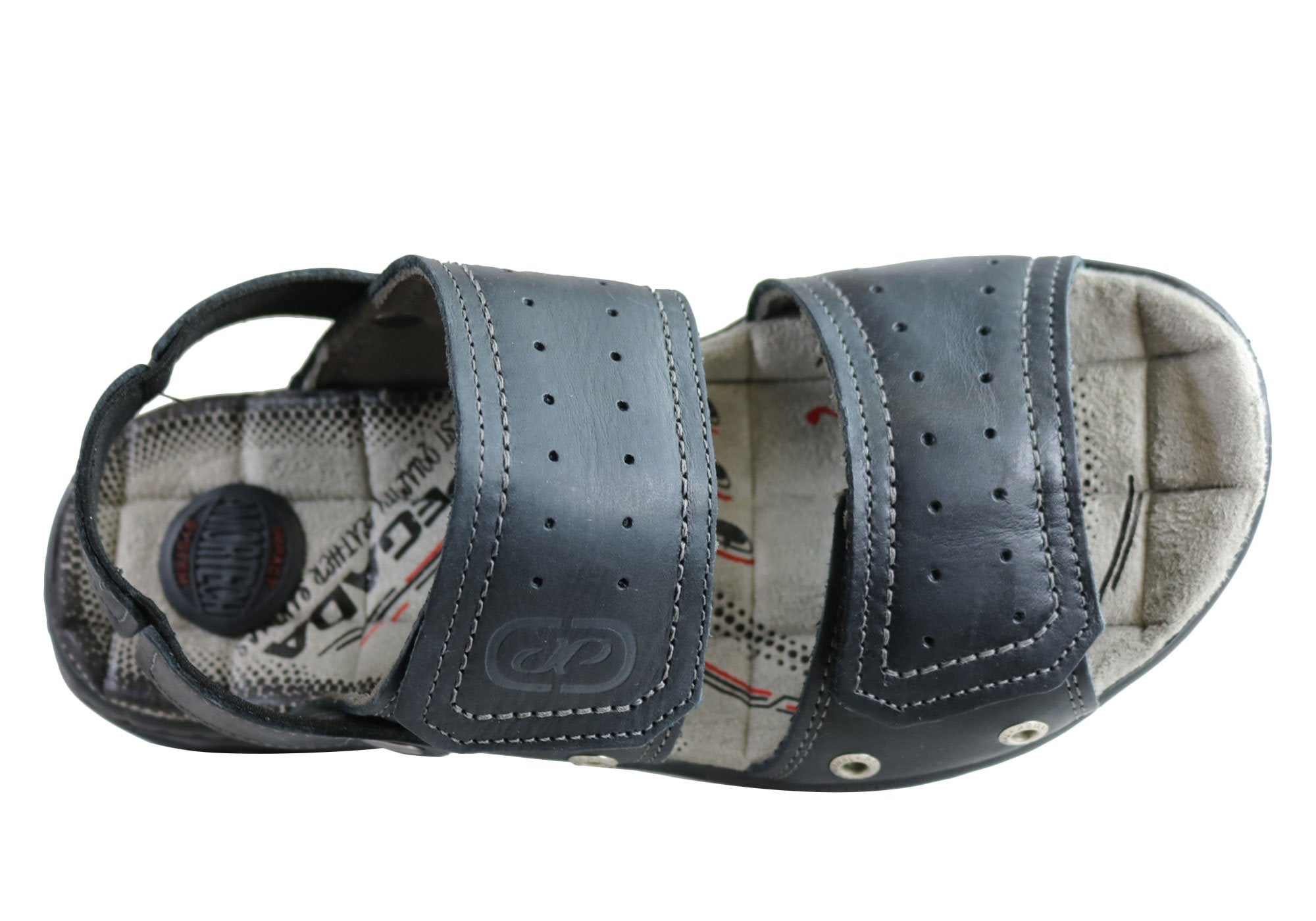 Jensen Men's Leather Comfort Cushioned Sandals - Handmade in Brazil - Breathable & Supportive for Walking, Travel & Summer Outdoors