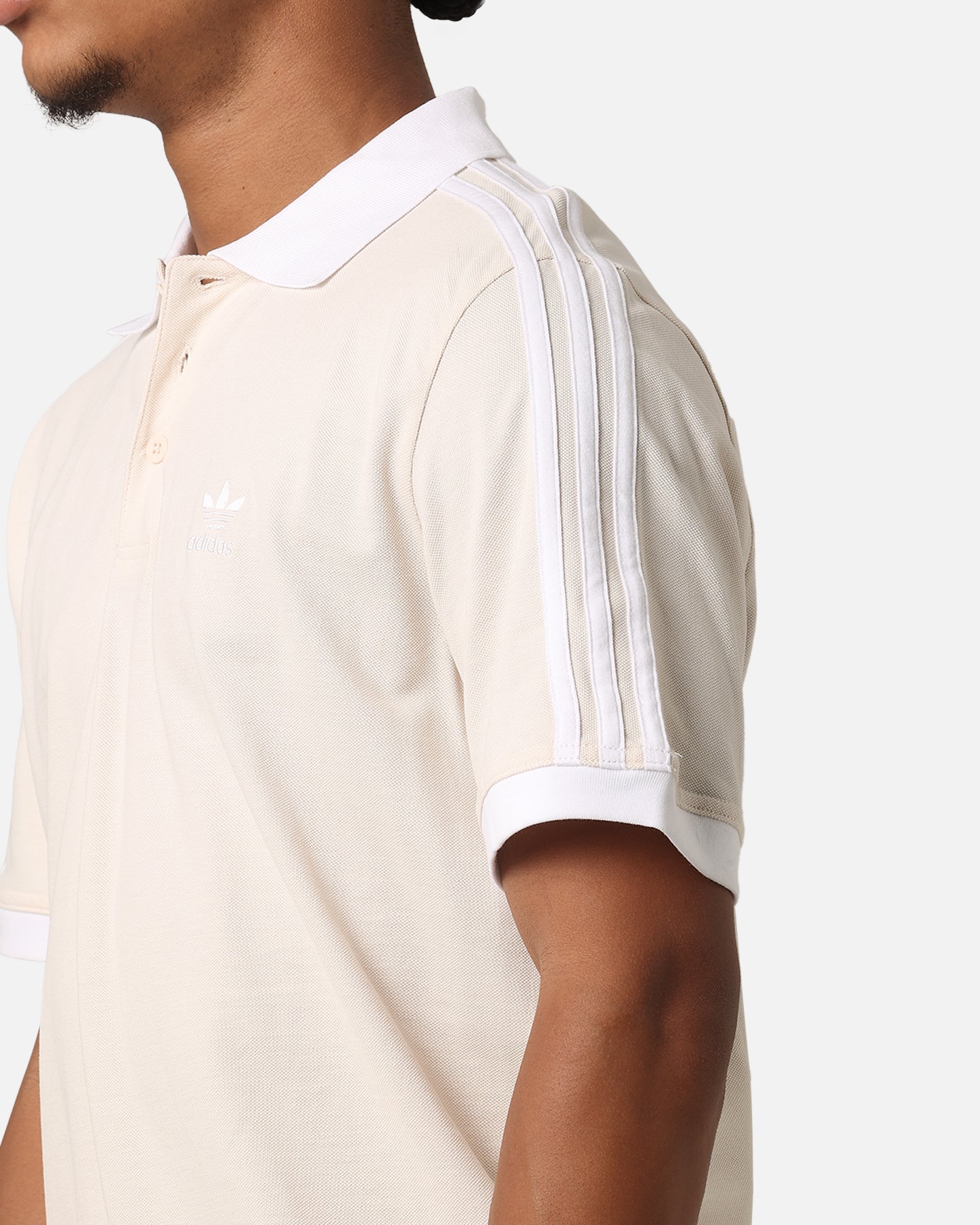 Adidas 3 Stripe Polo Shirt for Men - Classic White Cotton Golf Shirt with Logo - Perfect for Golf, Casual Wear & Office Outfits