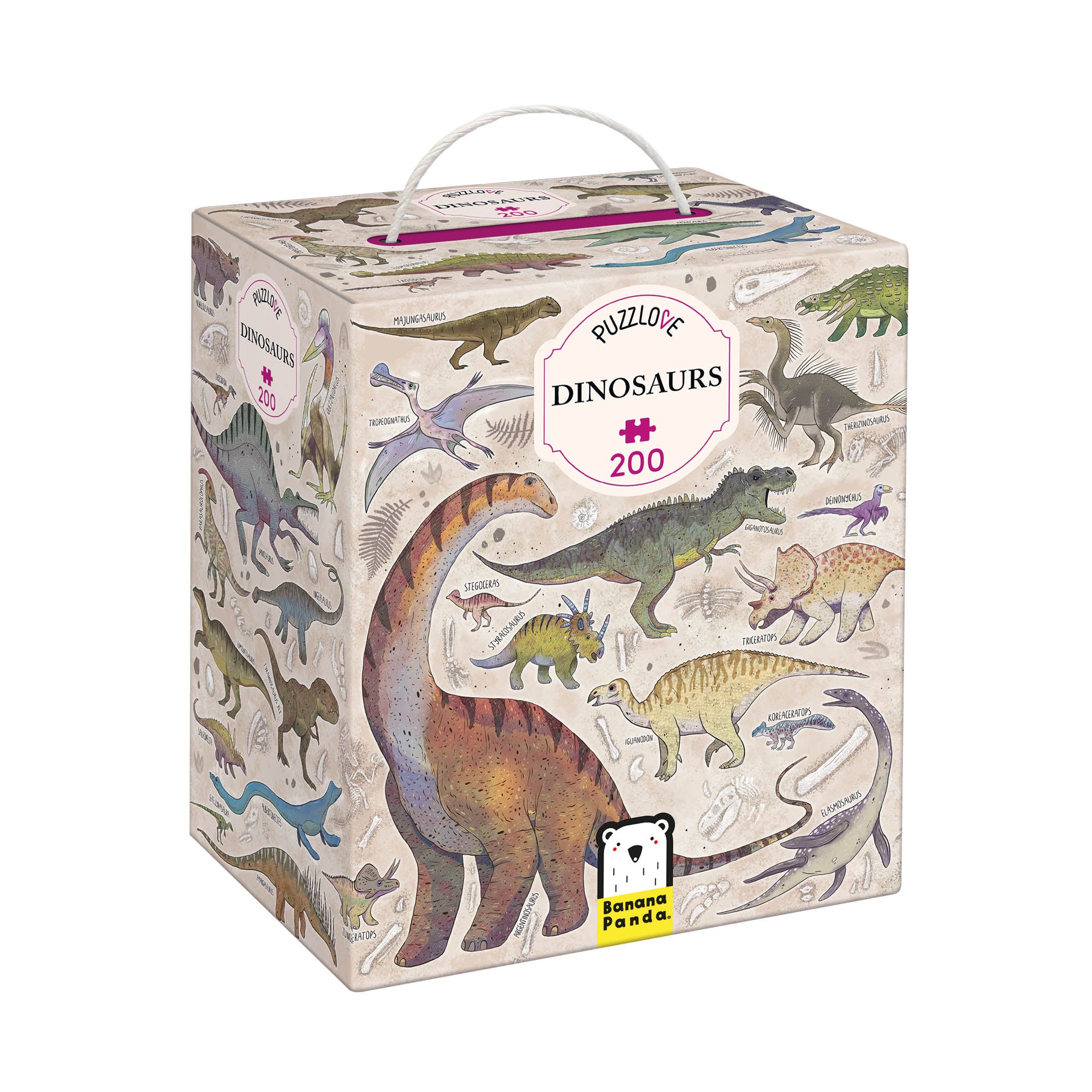 Banana Panda Puzzlove Dinosaurs Jigsaw Puzzle 200 Pieces - Educational Kids Puzzle for Dinosaur Lovers, Perfect for Family Game Night & Classroom Learning Activities