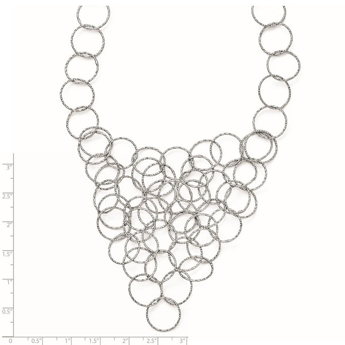 925 Sterling Silver Fancy Lobster Clasp Link Necklace for Women - 20 Inch Polished & Textured Chain with Pendant | Elegant Jewelry for Date Night, Office Wear & Special Occasions