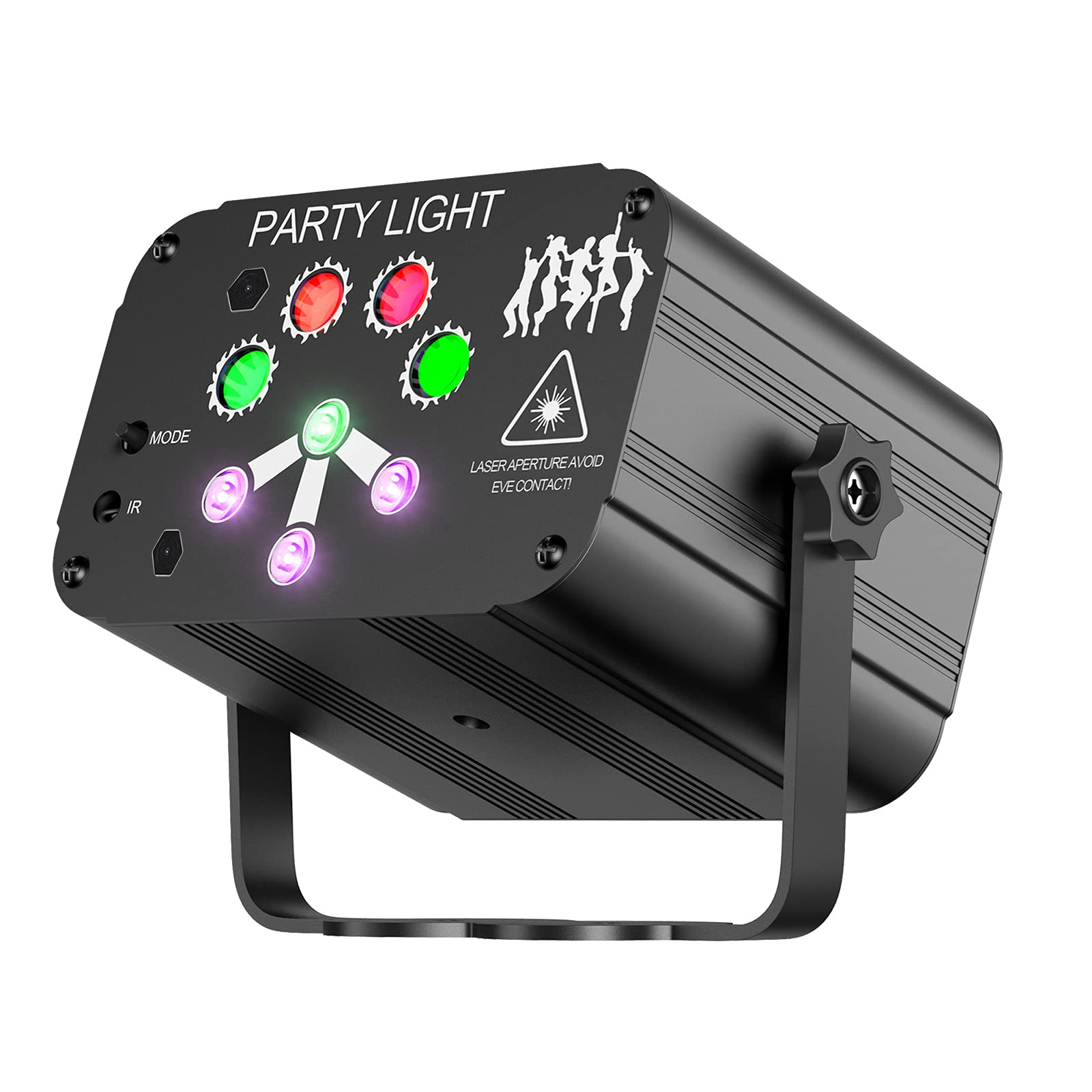 Joguly RGB UV LED Party Lights - Remote Control & Sound Activated Strobe Laser Stage Lighting for Disco DJ, Birthday, Wedding, Dance Club Events | Rechargeable 4400mAh Battery | Perfect for Home Parties, Nightclubs & Stage Performances
