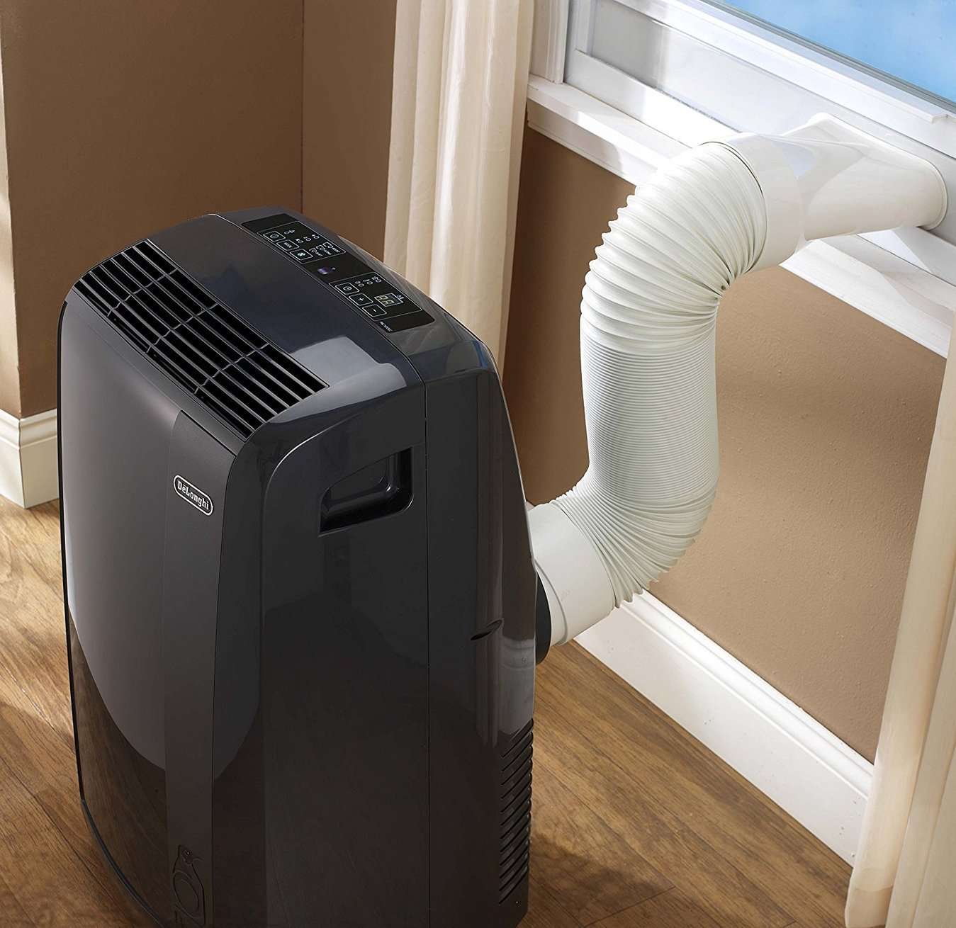 DeLonghi PACN110EC 11,000 BTU Single Hose Portable Air Conditioner - Compact Cooling for Bedrooms, Offices & Small Spaces