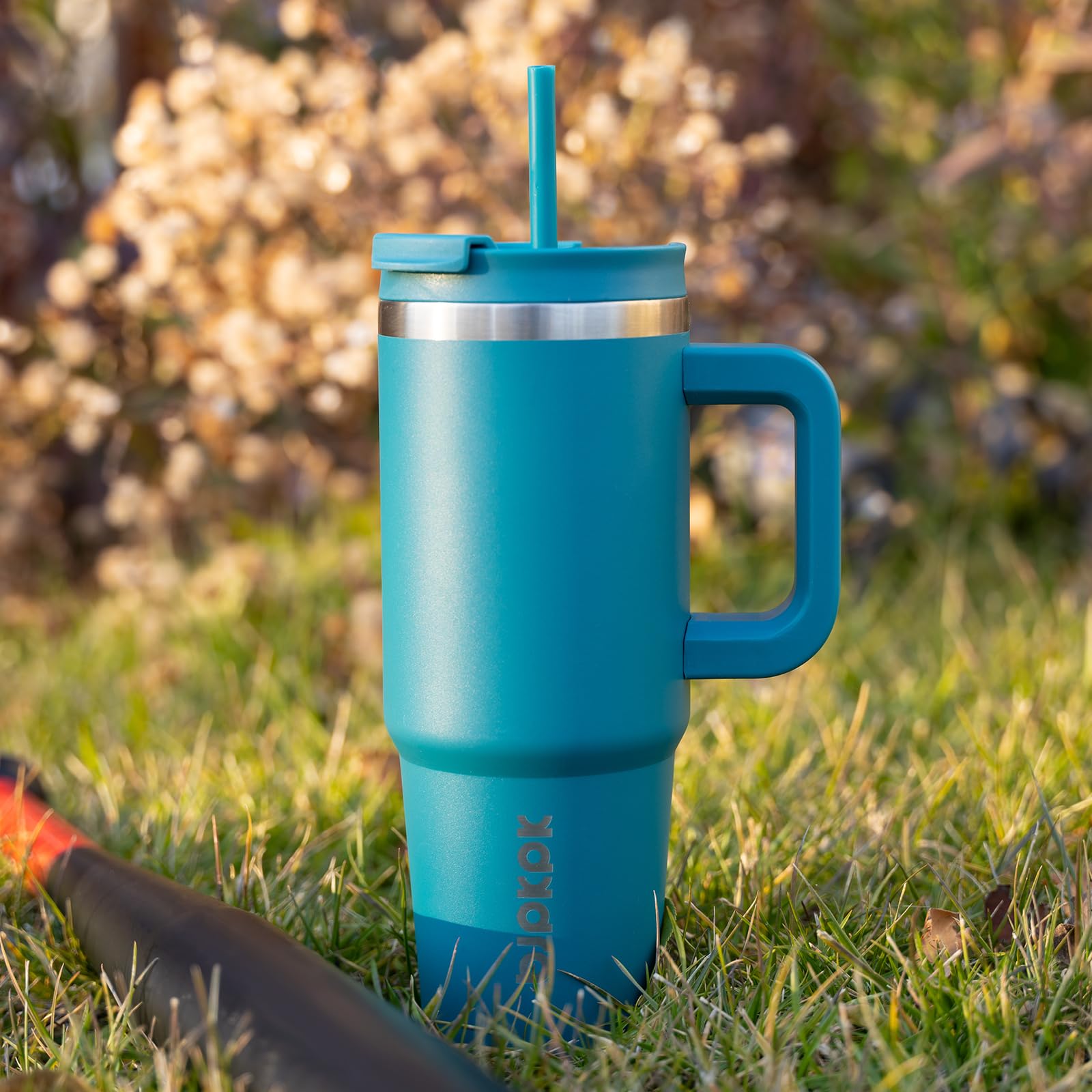 BJPKPK 40 oz Stainless Steel Insulated Tumbler with Handle, Lid & Straw - Double Wall Vacuum Insulated Cup for Hot & Cold Drinks - Perfect for Coffee, Iced Tea, Smoothies at Home, Office or Travel