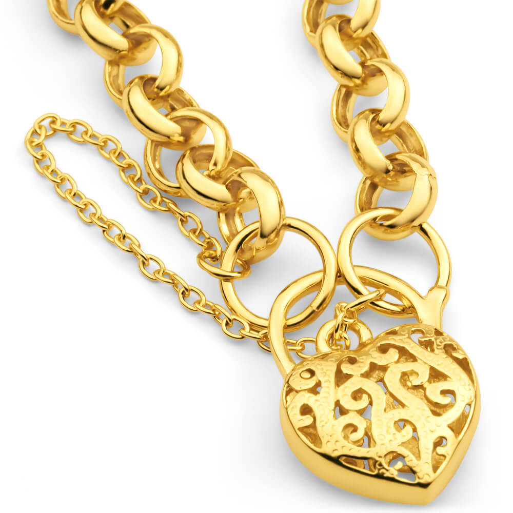 9ct Yellow Gold Belcher Bracelet for Women - Elegant & Durable 14K Gold Plated Bracelet - Perfect for Everyday Wear, Gifts & Special Occasions