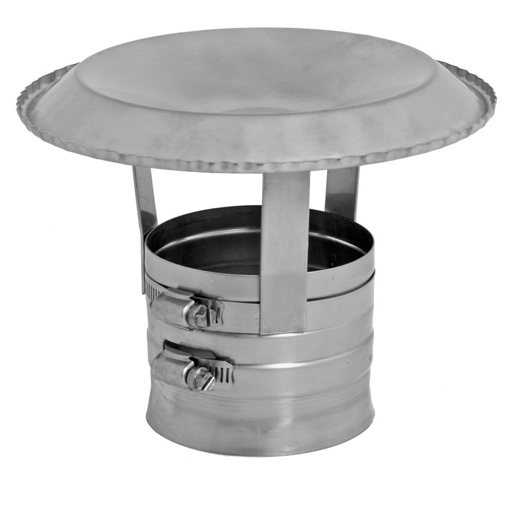 DURAVENT 11VFT-RCSC 11-Inch Ventinox Rain Cap with Storm Collar - Weatherproof Chimney Vent Cover for Outdoor Fireplace & Wood Stove Protection