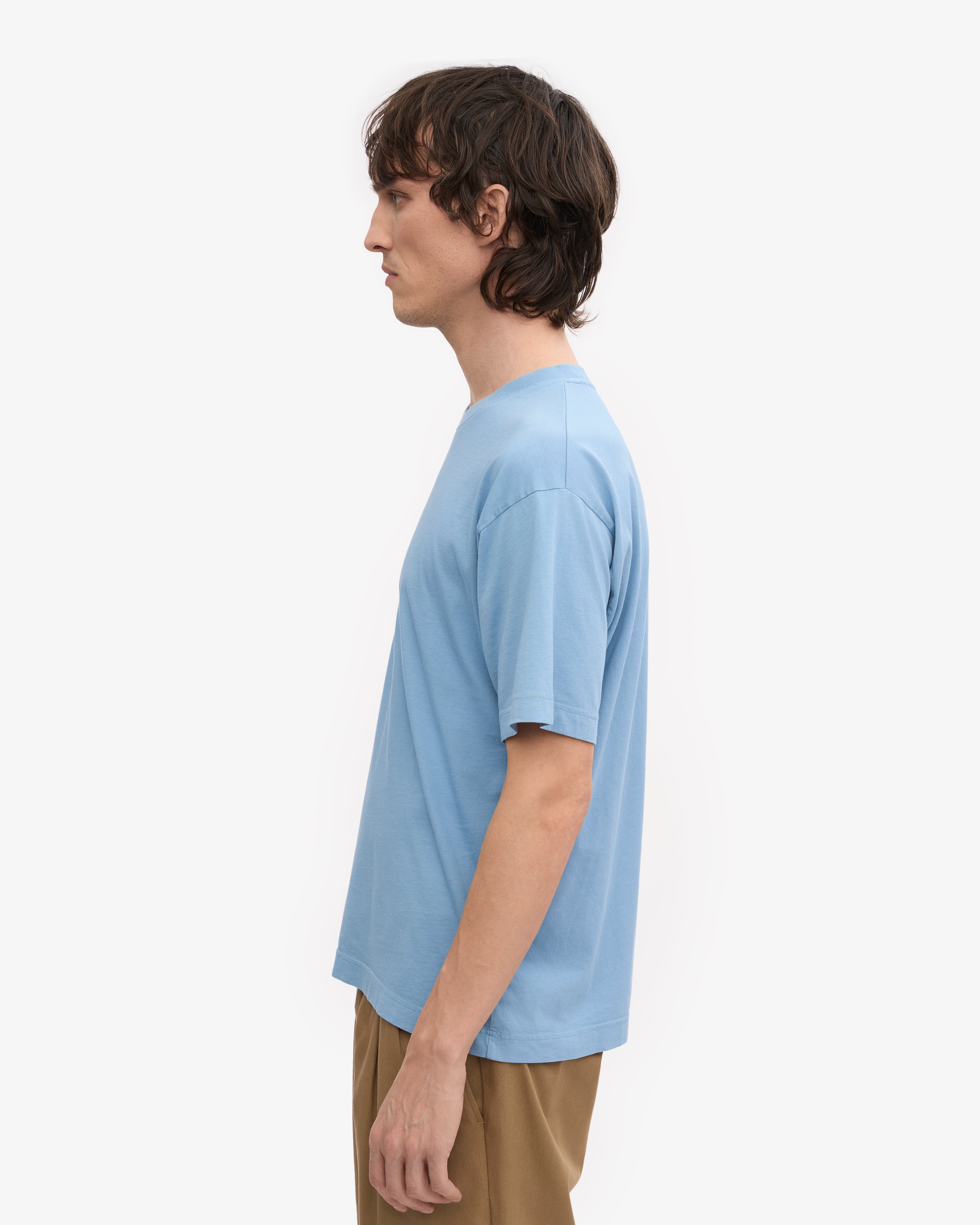 Oversized Organic Cotton T-Shirt for Women - Soft & Comfortable Seaside Blue Tee - Perfect for Casual Wear, Beach Outings & Relaxing Weekends