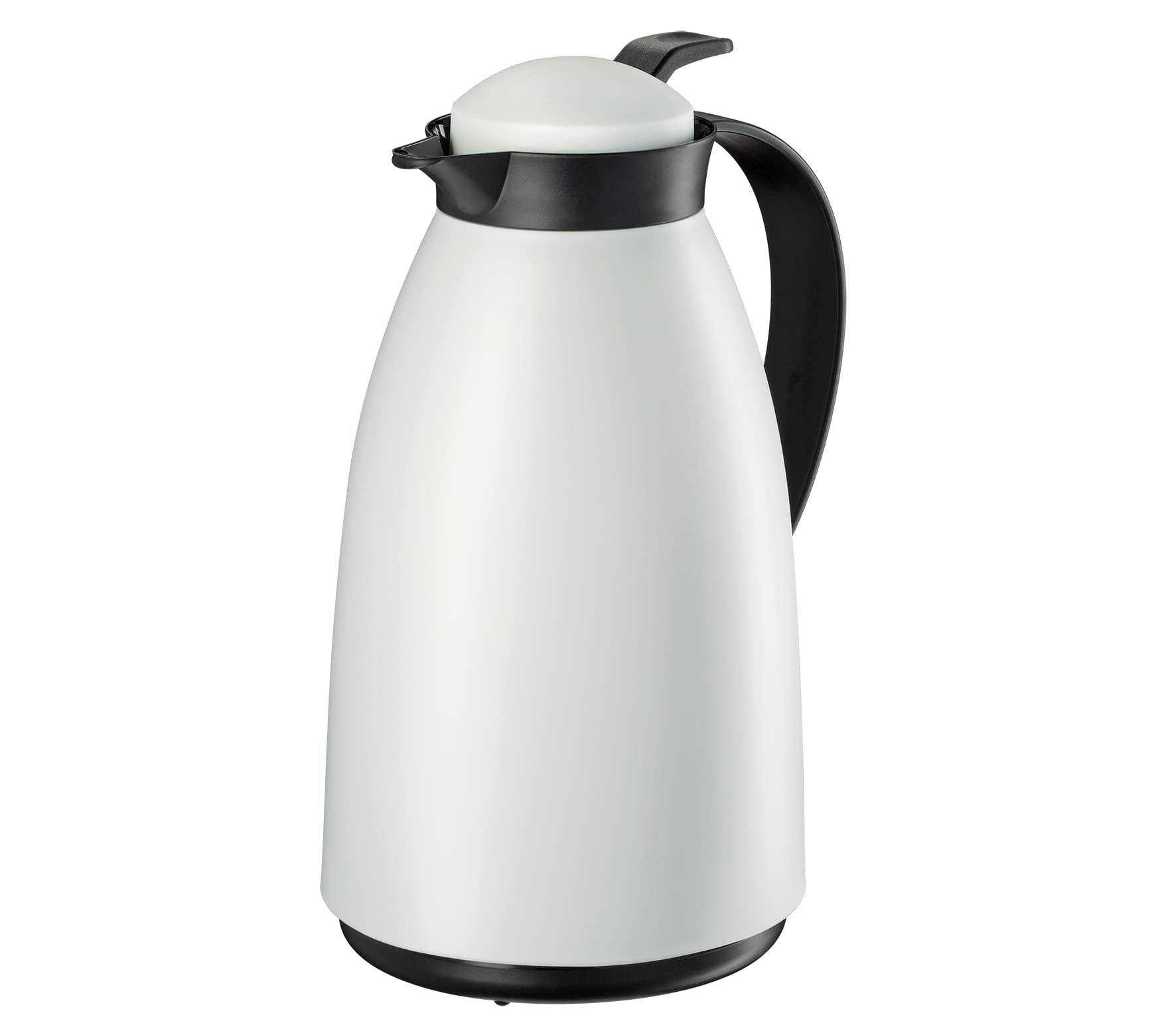Cilio Imola 34oz Insulated Beverage Server with Glass Liner - White Coffee Thermos Carafe for Hot & Cold Drinks - Perfect for Coffee Stations, Tea Parties, Office Use & Catering Events