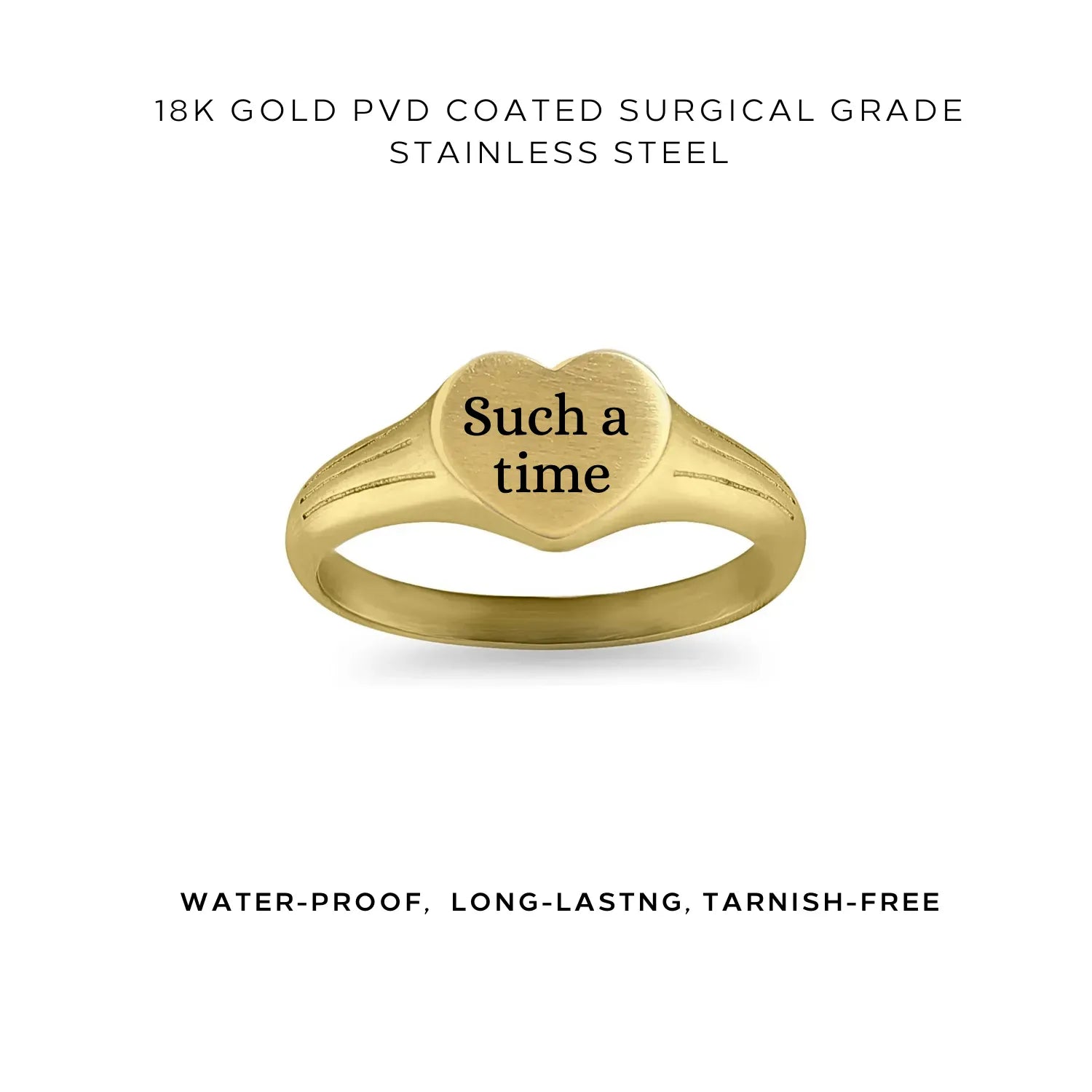 Personalized Heart Signet Engraved Ring - Custom Initials & Date - Sterling Silver or Gold Plated - $40.00 - Perfect for Anniversary Gifts, Couple Rings & Romantic Occasions