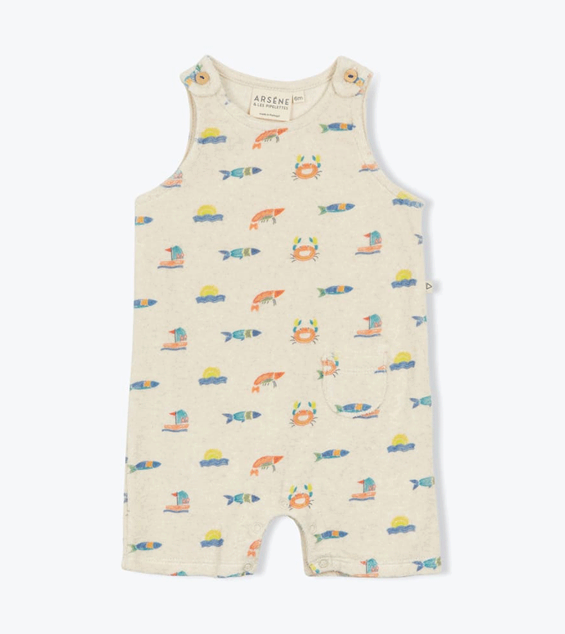 Arsene et Les Pipelettes Fish Terry Jumpsuit - Soft & Comfortable Romper for Women | Perfect for Loungewear, Casual Outings & Playtime