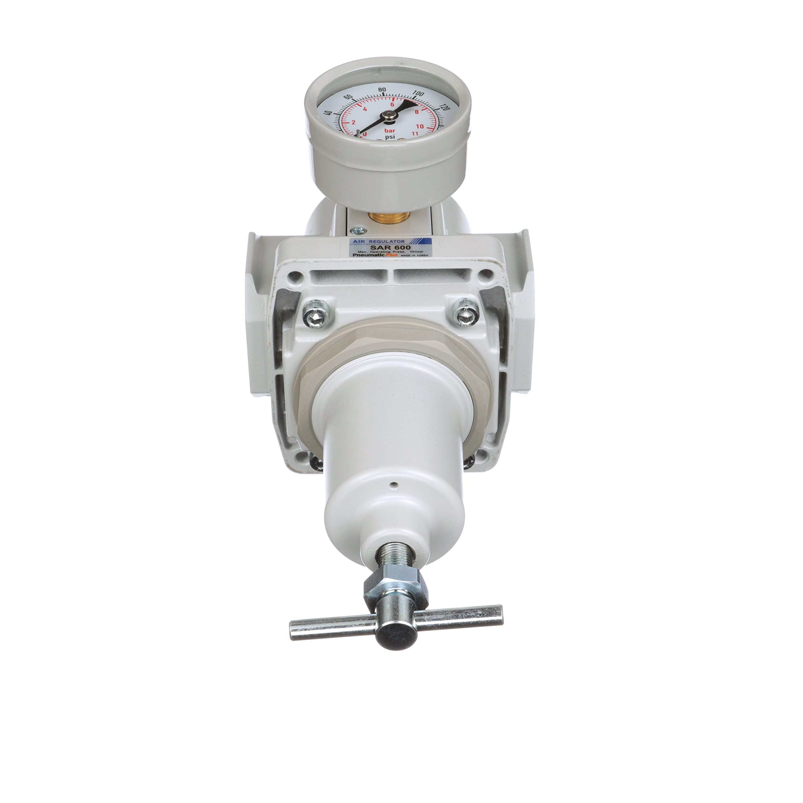 PneumaticPlus SAR Series T-Handle Air Pressure Regulator 1