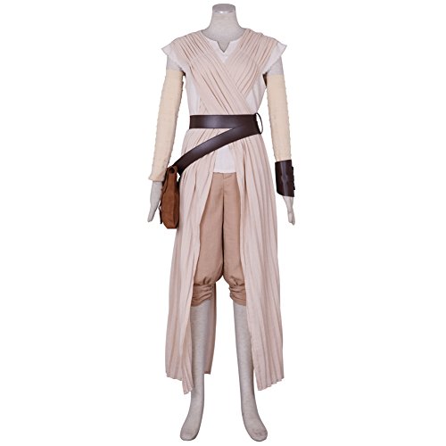 Star Wars Rey Costume for Women - Premium Cosplay Dress with Bag & Belt Set | Perfect for Halloween, Cosplay Events & Themed Parties