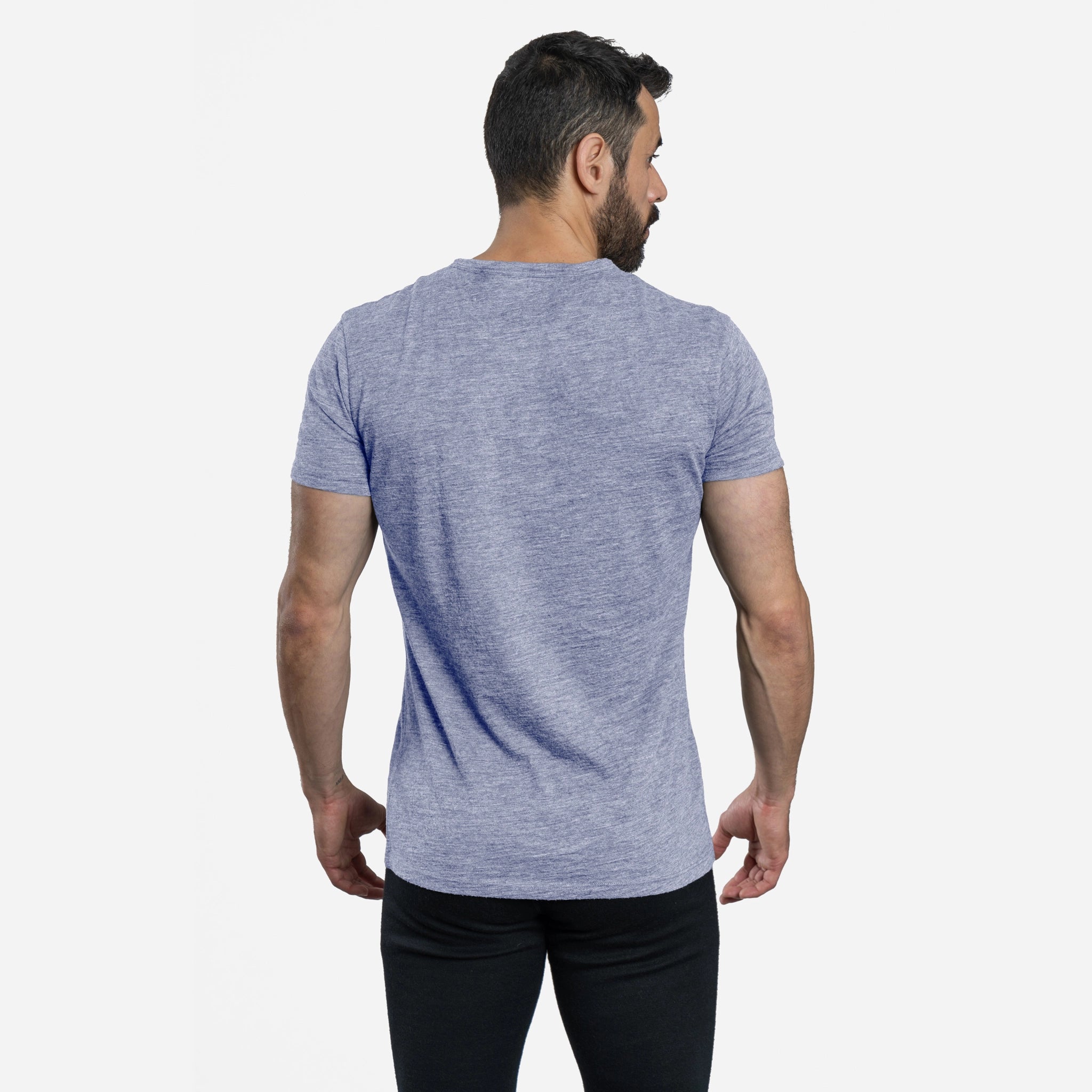 Ultralight Men's Alpaca Wool V-Neck T-Shirt - 160 GSM Soft Breathable Tee for Outdoor Hiking & Casual Wear
