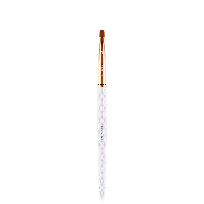 Kiara Sky Gel Nail Art Brush Set - Professional Nail Cleaner Tools for Acrylic & Gel Polish - Long Lasting Nail Art Brushes for Women - Perfect for Salon, Home Manicures & DIY Nail Designs (S Round, Clear)