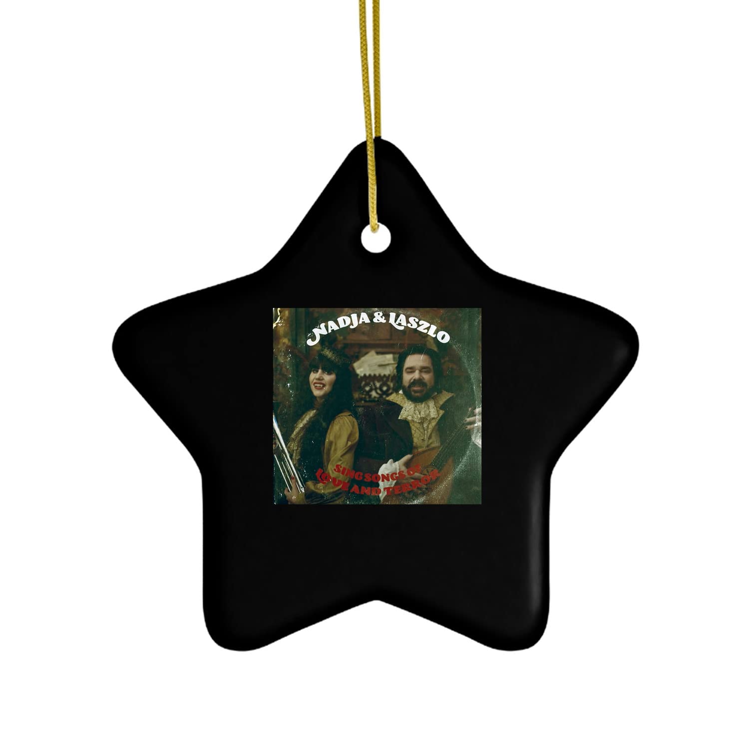 Nadja Laszlo Album What We Do In The Shadows Vintage Ceramic Ornament - Unisex Porcelain Christmas Tree Decor for Boys & Girls - Perfect for Holiday Gifts & TV Show Fans