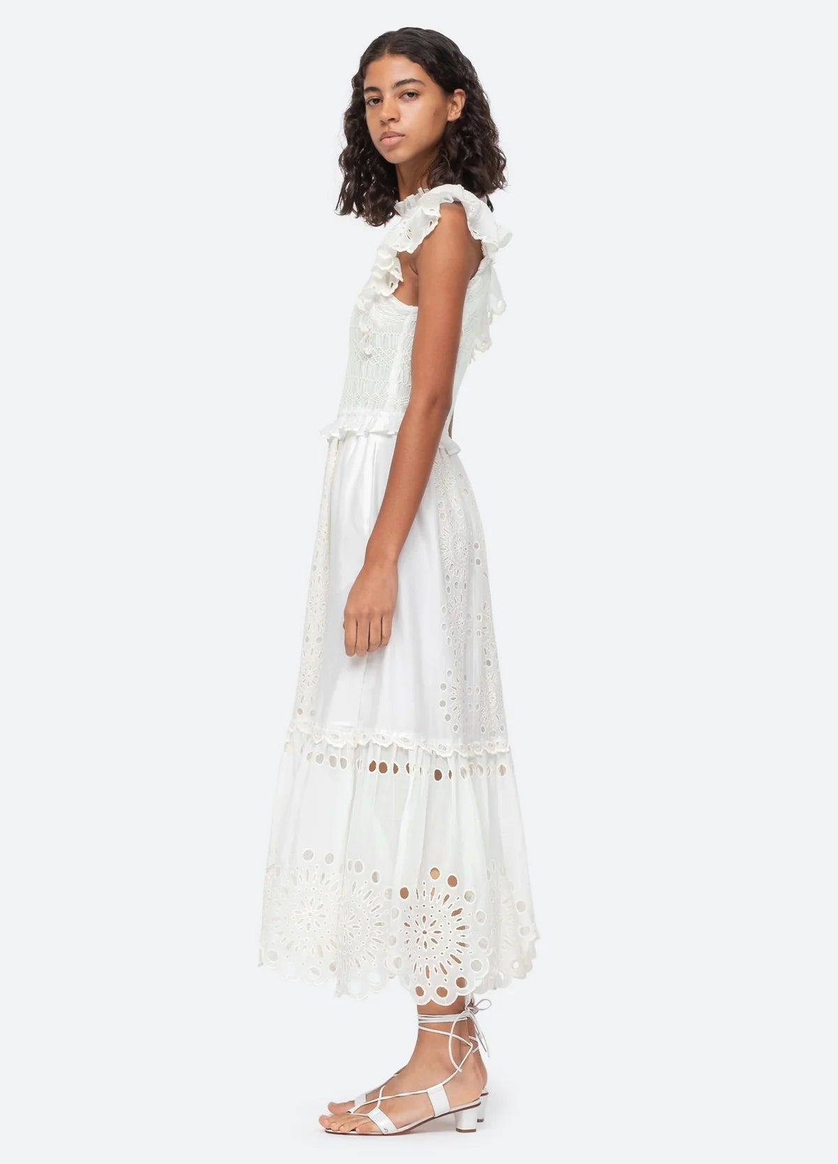 Addie Dress in Cream - Elegant Women's Summer Dress for Casual Outings & Special Occasions