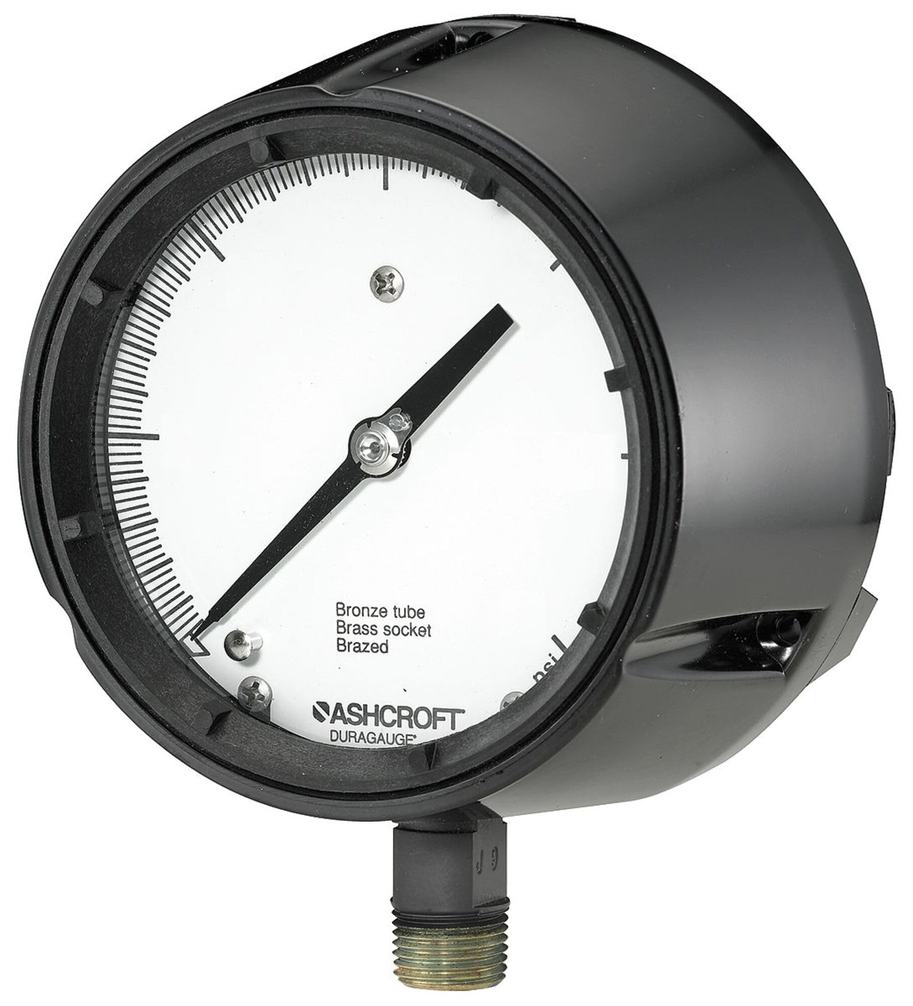 High Precision Vacuum Gauge 30 Hg to 0, 4-1/2 Inch Dial, 1/2 Inch NPT - Ideal for HVAC, Refrigeration & Automotive Vacuum Systems