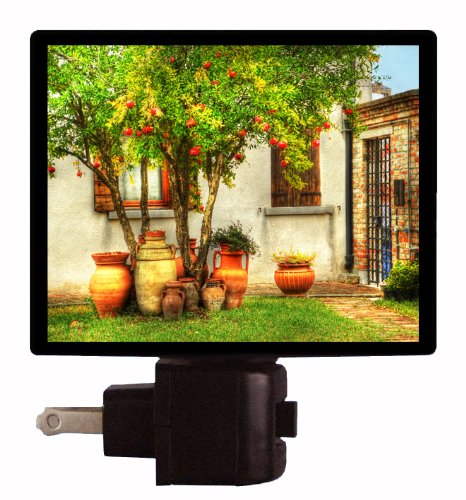 Italy Night Light - Pomegranate Tree LED Night Light for Bedroom, Nursery, Home Decor | Italian Inspired Travel Souvenir & Gift Idea